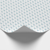 Teal bows on white background   geschenkpapier (Ecke)