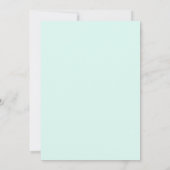 Teal Breezy Meadow Hochzeit Einladung (Rückseite)