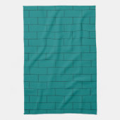 Teal Brick Design Geschirrtuch (Vertikal)