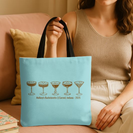 Teal Bridesmaid Espresso Martini Bachelorette  Tasche