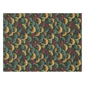 Teal-Burgund-Weidenblatt-Muster Tischdecke (Vorderseite (Horizontal))