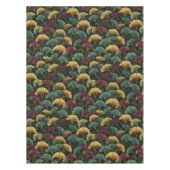 Teal-Burgund-Weidenblatt-Muster Tischdecke (Vorderseite)