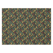 Teal Burgundy Ginkgo Pattern  Tischdecke (Vorderseite (Horizontal))