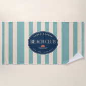 Teal Cabana Stripe Resort Strandtuch (Vorderseite)