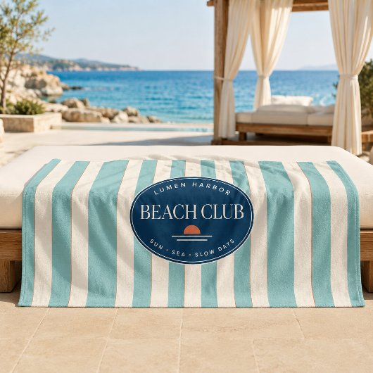 Teal Cabana Stripe Resort Strandtuch