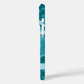 Teal Camouflage Personalized Case-Mate iPhone Hülle (Rückseite / Links)