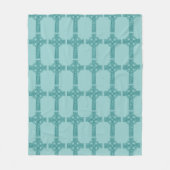 Teal Celtic Cross Blanket Fleecedecke (Vorderseite)