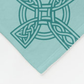 Teal Celtic Cross Blanket Fleecedecke (Ecke)