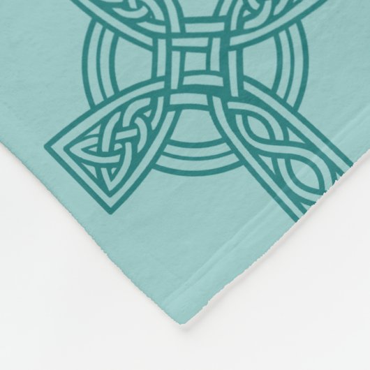Teal Celtic Cross Blanket Fleecedecke (Ecke)
