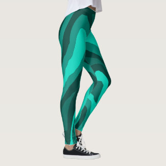 Teal Como Spiegelung Leggings
