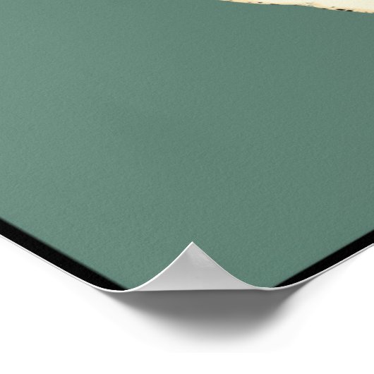 Teal Conch Shell Poster (Ecke)