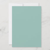 Teal Coral Painterly Flora Wedding Einladung (Rückseite)