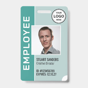 Teal Corporate Logo Mitarbeiter Foto Ausweis
