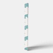 Teal Cute Elephant Pattern Case-Mate iPhone Hülle (Rückseite / Rechts)