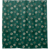 Teal Dandelion Pattern  Duschvorhang (Vorderseite)