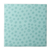 Teal Dot Pattern Fliese (Vorderseite)