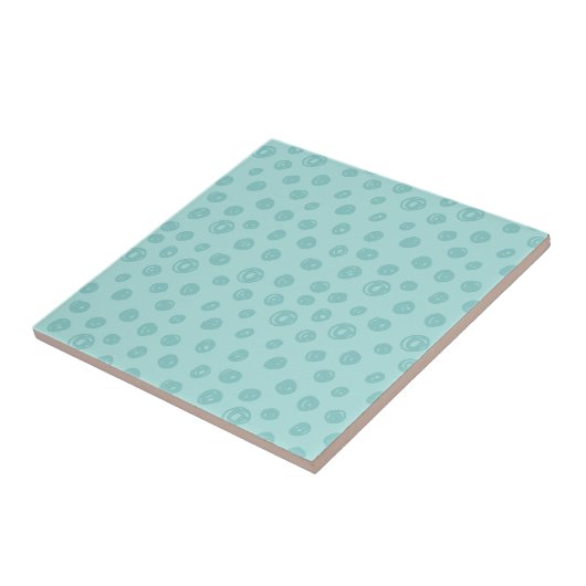 Teal Dot Pattern Fliese (Seite)