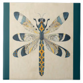 TEAL DRAGONFLY DECORATIVE TILE FLIESE (Vorderseite)