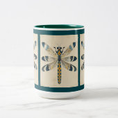TEAL DRAGONFLY MUG ZWEIFARBIGE TASSE (Mittel)