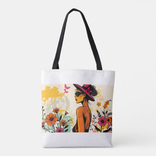 Teal Dreams Portrait Kunst 🌿 Tasche (Rückseite)