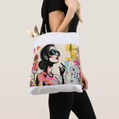 Teal Dreams Portrait Kunst 🌿 Tasche (Von Nahem)
