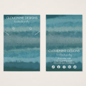 Teal Earring Necklace Jewelry Display Card Icons (Vorne & Hinten)