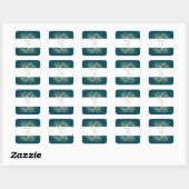Teal Eukalyptus Gemeinsam Forever Hochzeit  Quadratischer Aufkleber (Blatt)