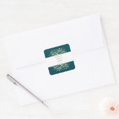 Teal Eukalyptus Gemeinsam Forever Hochzeit  Quadratischer Aufkleber (Umschlag)