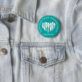 Teal-Farbbewusstseinsmonat-Button für gynäkologisc Button (Beispiel)