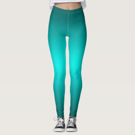 Teal Farbverlauf Minimalist Ombre Sport Yoga  Leggings