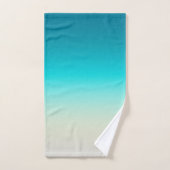 Teal Farbverlauf Modern Ombre Handtuch (Handtuch)