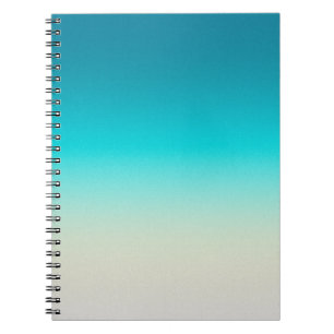 Teal Farbverlauf Modern Ombre Notizblock