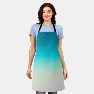 Teal Farbverlauf Modern Ombre Schürze