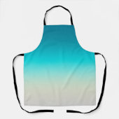 Teal Farbverlauf Modern Ombre Schürze (Vorderseite)