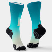 Teal Farbverlauf Modern Ombre Socken (Gewinkelt)