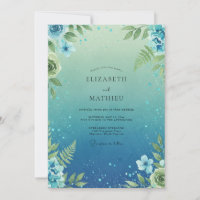 Teal Farnblatt Hochzeit