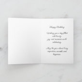 Teal Floral Birthday Card Karte (Innenseite)