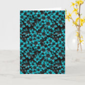 Teal Floral Birthday Card Karte (Gelbe Blume)