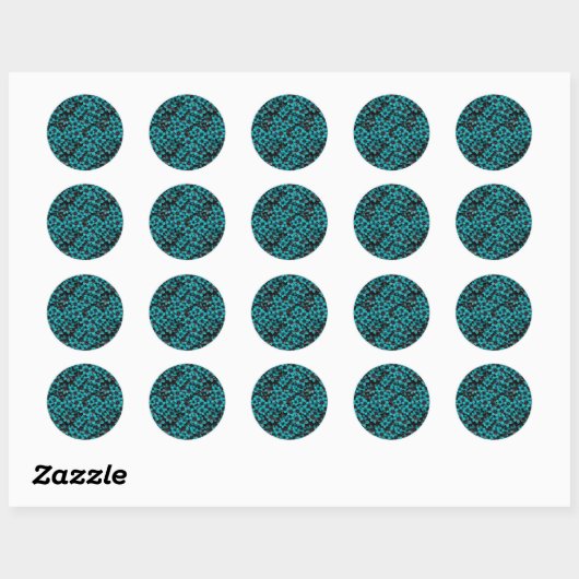 Teal Floral Gift Stickers (Blatt)