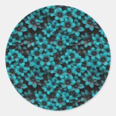 Teal Floral Gift Stickers (Vorderseite)