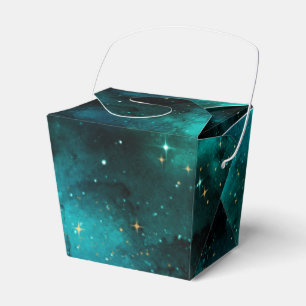 Teal Galaxy Serie Design 1 Geschenkschachtel