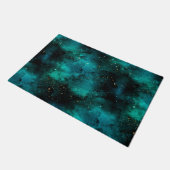 Teal Galaxy Series Design 1 Fußmatte (Schrägansicht)