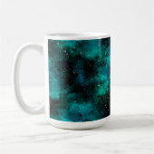 Teal Galaxy Series Design 1 Kaffeetasse (Links)