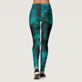 Teal Galaxy Series Design 1 Leggings (Rückseite)