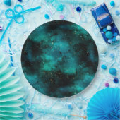 Teal Galaxy Series Design 1 Pappteller (Party)
