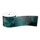 Teal Galaxy Series Design 1 Satinband (Spule)