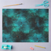 Teal Galaxy Series Design 1 Seidenpapier (Basteln)