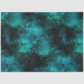 Teal Galaxy Series Design 1 Seidenpapier (Vorderseite)
