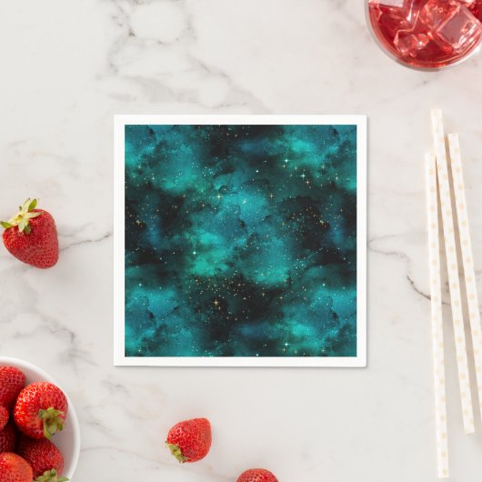 Teal Galaxy Series Design 1 Serviette (Beispiel)