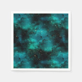 Teal Galaxy Series Design 1 Serviette (Vorderseite)
